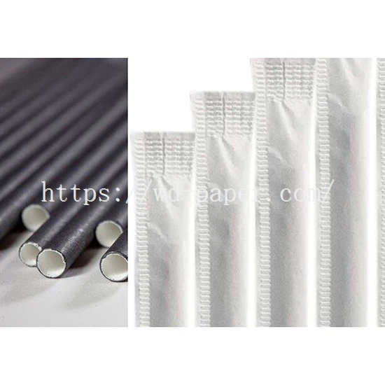 straws wrapped in paper